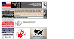 Desktop Screenshot of classicalliberal.org